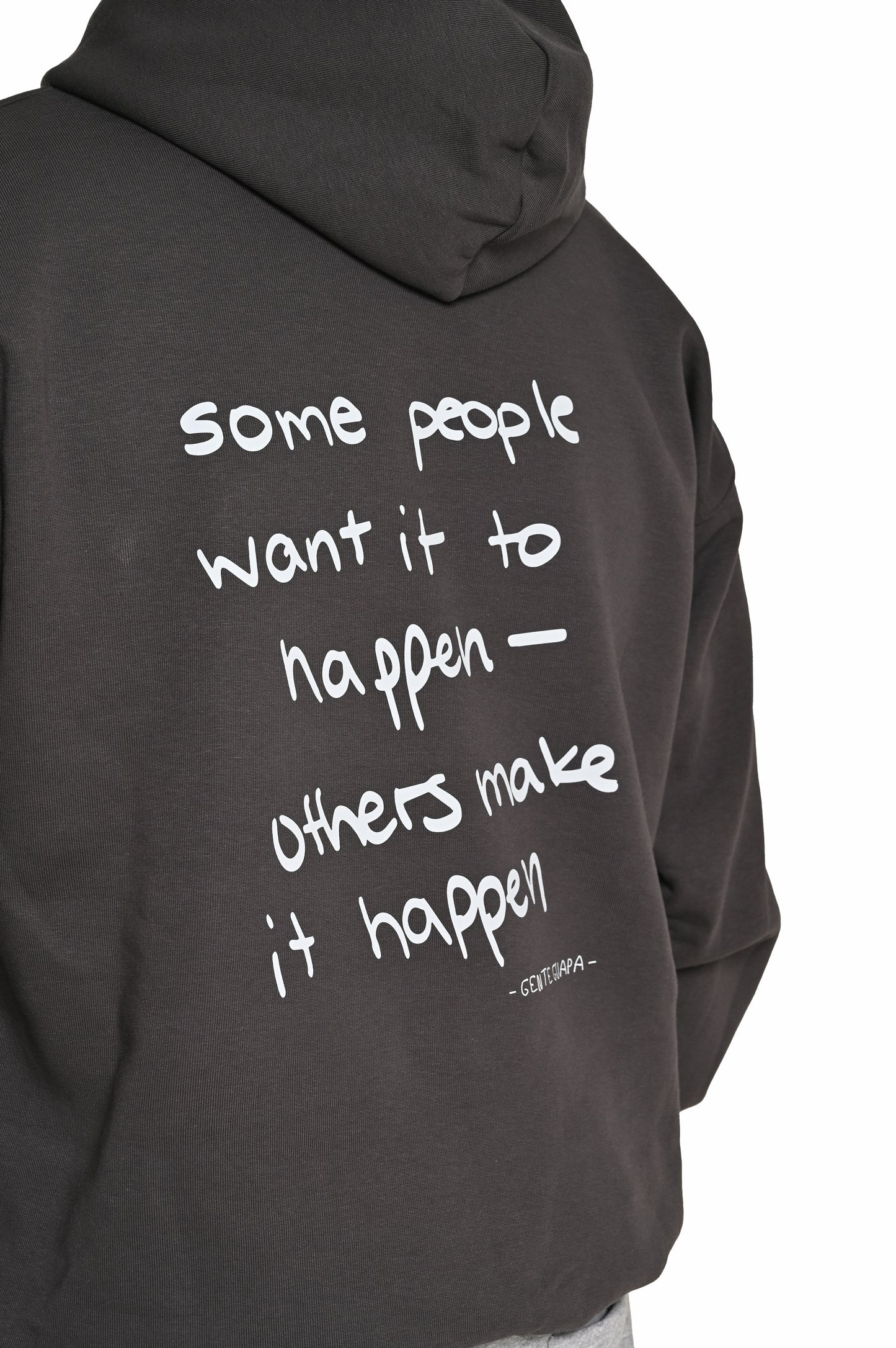 Hoodie dark grey (back logo)