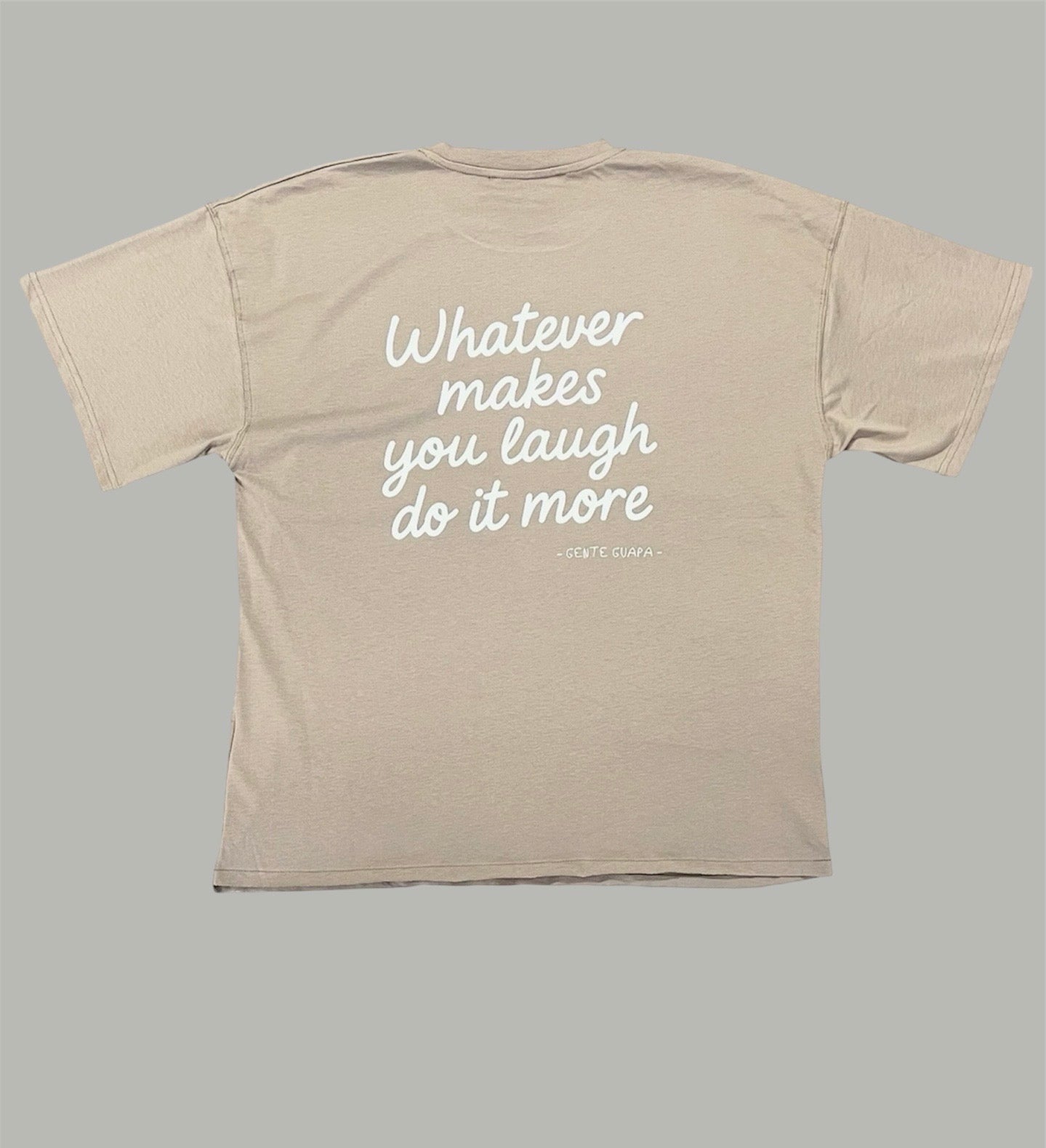 Beige T-shirt with logo