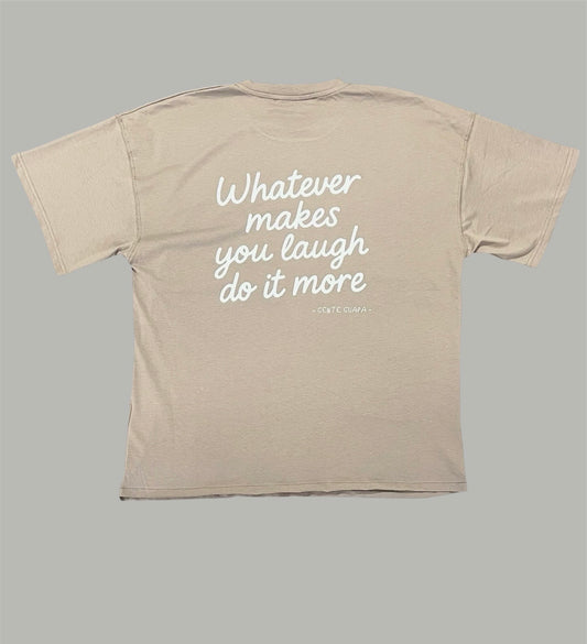 Beige T-shirt with logo